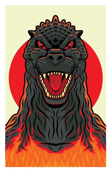 Burning Godzilla 11x17 Impresión Heisei Etsy México