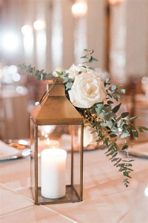 Beautiful Centerpieces Created With Candles Winter Wedding