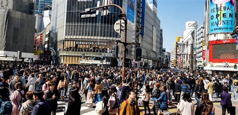 Japan On April 2019 Shibuya Scramble Crossing Is A Popular Scramble