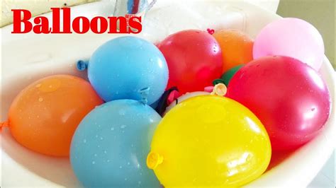 15 Color Water Balloon Popping Video And Water Balloon Pop For Kids Youtube