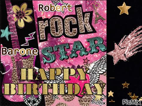 Happy Birthday Rock Star Free Animated Gif Picmix