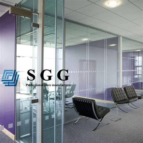 10mm toughened glass partition 10mm office partition glass wall clear tempered glass wall
