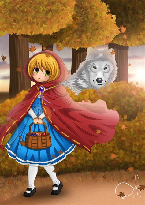 Little Red Riding Hood And The Wolf By Ilovetheanime On