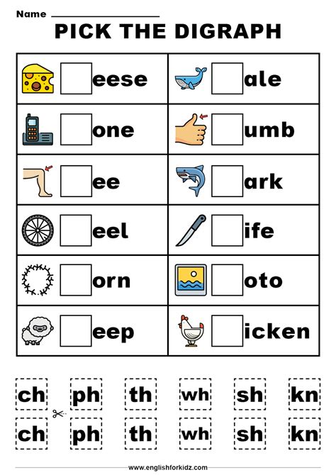 Vowel Digraphs Worksheet 2nd Grade