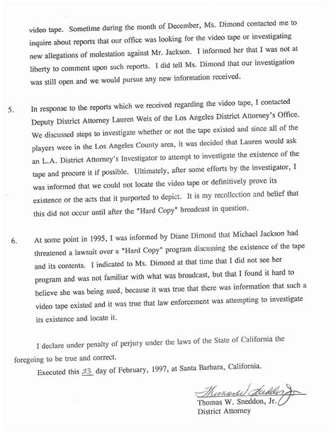 Child Custody Declaration Letter Example