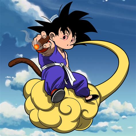 Artstation Kid Goku On Nimbus 2022