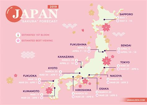 2019 Cherry Blossom Sakura Japan Forecast When And Where To Visit I