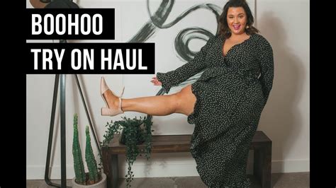 plus size fashion try on haul newness from boohoo sometimes glam youtube