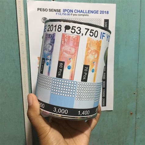52 week money saving challenge for those with inconsistent. Tin Can Coin Bank | Shopee Philippines