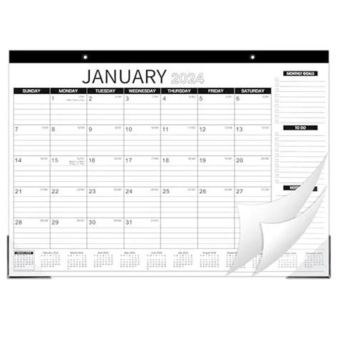 Desk Calendar 2024 January 2024 December 2024 12 Monthly Desk Pad
