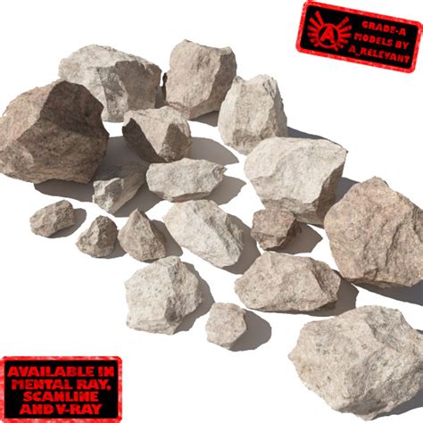 Jagged Rocks Stones 3d Model