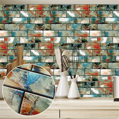 Wall Decals Kitchen Backsplash Self Adhesive Mosaic Tile Sticker