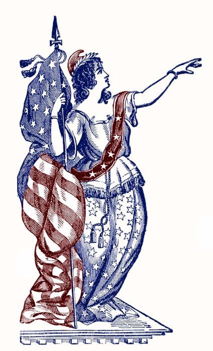 Lady Liberty Vintage Graphicsfairy008c 424x700 181kb Unique Journals