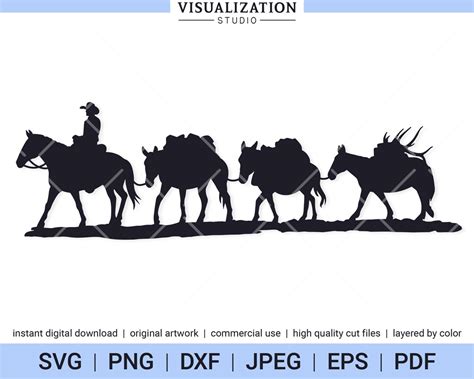Pack String Mules Vector Clipart Instant Digital Download Svg Png Dxf