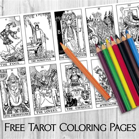 Tarot Card Coloring Pages — Daily Tarot Draw