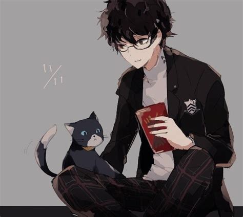 Akira Kurusu Persona 5 By Denmachi On Twitter Anime Cat Anime