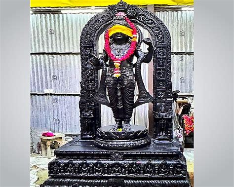 First Look Of Ram Lalla S Idol Inside Ayodhya Temple Revealed