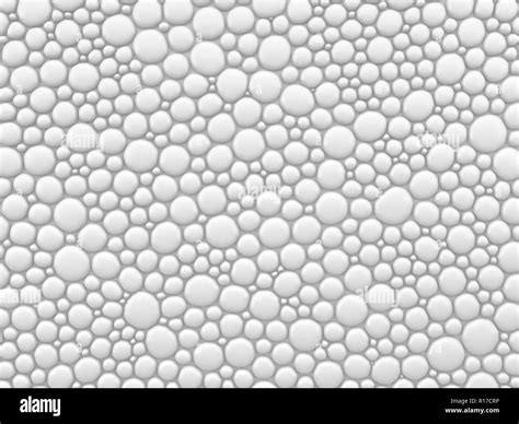 Abstract White Bubble Background 3d Illustration Of A Foam Texture