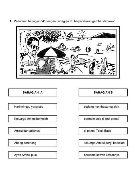 Latihan Bahasa Melayu Tahun 3 Penting Lembaran Kerja Bahasa Melayu