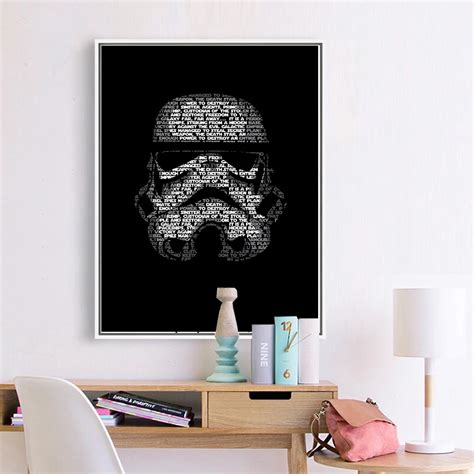 Stormtrooper Star Wars Wall Art Canvas Movie Posters And Prints Black
