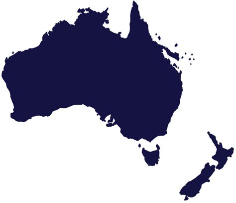 Outline Map Of Australia And New Zealand
