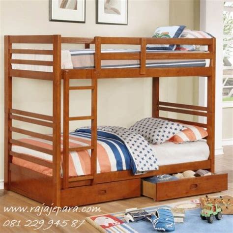Jual tempat tidur 2 tingkat jati desain tempat tidur 2 tingkat jati model terbaru nama : Tempat Tidur Anak Tingkat 2 Minimalis - rajajepara.com