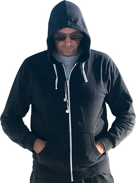 Clever Travel Companion Mens Traveling Hoodie Pickpocket Proof Zipper Trendy Hoodies With 4