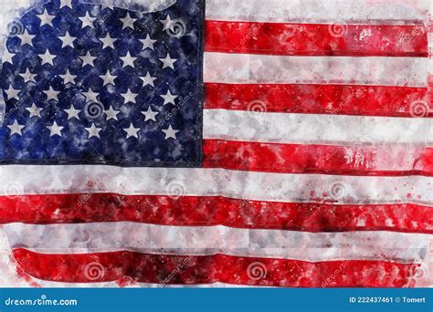 Watercolor Style And Abstract Image Of American Flag Stock Image