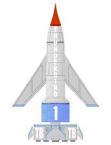 Thunderbird Rocket Public Domain Vectors
