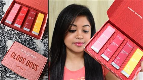 Dot And Key Gloss Boss Lip Balm Review And Swatches Dot And Key Lip Balm Youtube