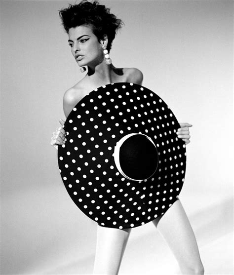 Canadian Supermodel Linda Evangelista In A Late 80s Black And White