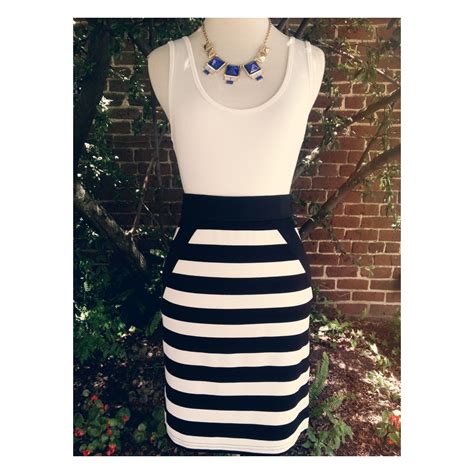 we can t resist a lovely striped skirt 54 shopitnow stripes pencil skirt skirts high