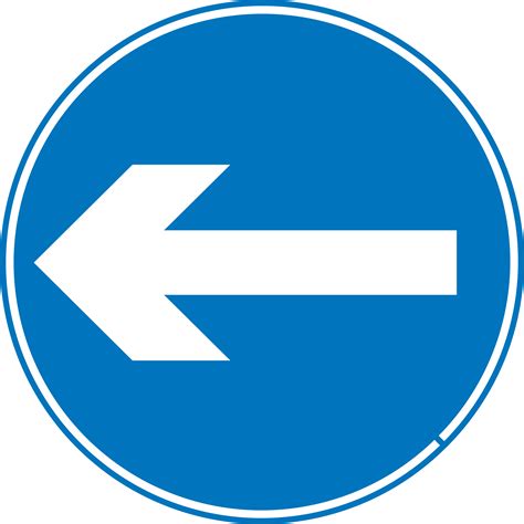 Clipart Roadsign Turn Left