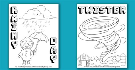 Weather Coloring Pages - Life is Sweeter By Design