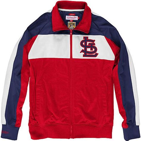 St Louis Cardinals Home Stand Track Jacket By Mitchell And Ness Shop Mlb Apparel
