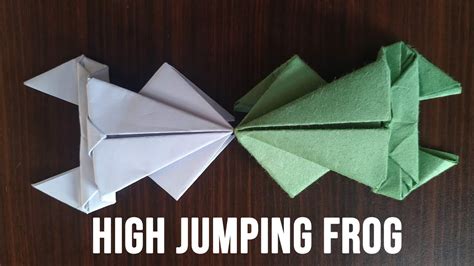 How To Make Paper Frog🐸 For Kids High Jumping Youtube
