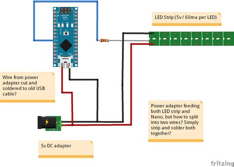 Powering Led Strip And Arduino Nano From Same Power Supply General