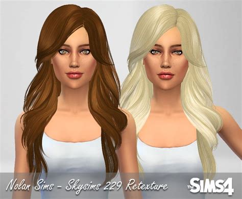 Nolan Sims Skysims 229 Hairstyle Retextured Sims 4 Hairs Sims Hair