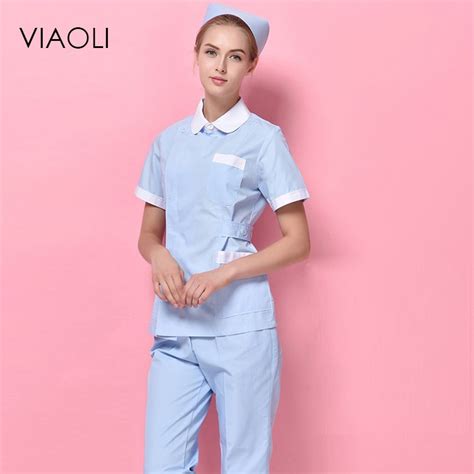 Viaoli Hospital Nurses Wear New Summer Short Sleeved Split Suit Dental