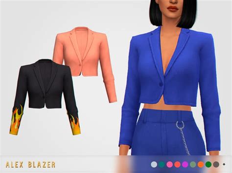 Pixelette Alex Blazer Sims Mods Clothes Sims Clothing Sims