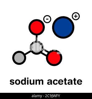 Sodium Acetate Chemical Structure Stylized Skeletal Formula Chemical