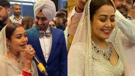Bollywood Singer Neha Kakkars Indian Wedding Outfits Wedding Videos Post Wedding Wedding