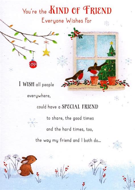 Traditional Christmas Friendship Greeting Card Cards Love Kates