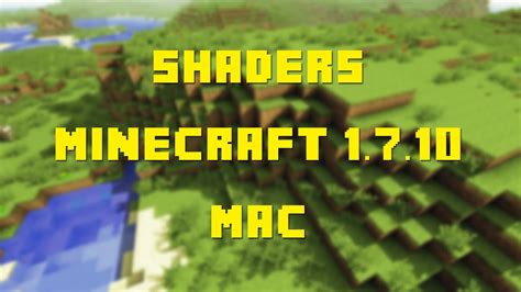 How To Install Glsl Shaders Mod For Minecraft Mac Youtube