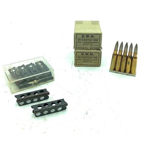 7 Mm Mauser Fmj Ammunition On Stripper Clips 40 Rounds And 303 Brit Clips