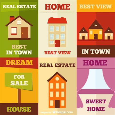 Free Vector Real Estate Poster Ads