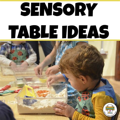 Sensory Table Ideas For Preschoolers Pre K Printable Fun