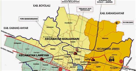 Peta Lengkap Indonesia Peta Wilayah Kota Surakarta