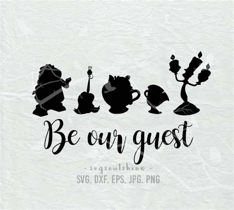 Be Our Guest Free Svg 335 Dxf Include