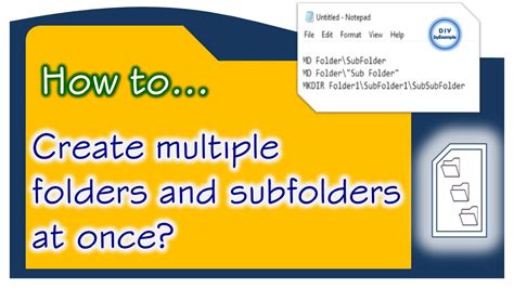 How To Create Folder And Subfolders At Once Youtube